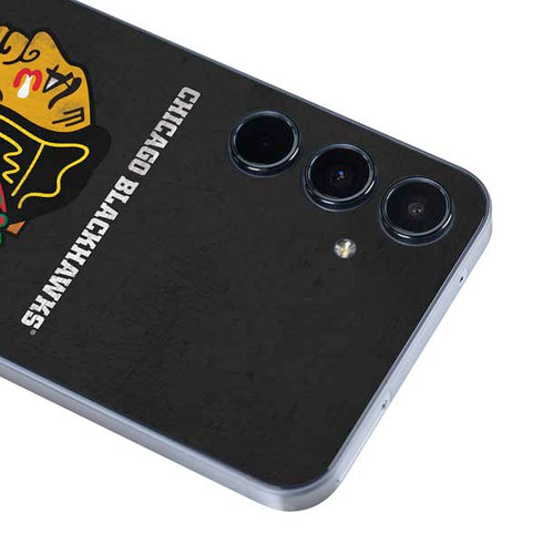 NHL Chicago Blackhawks Distressed Galaxy A55 5G Skin